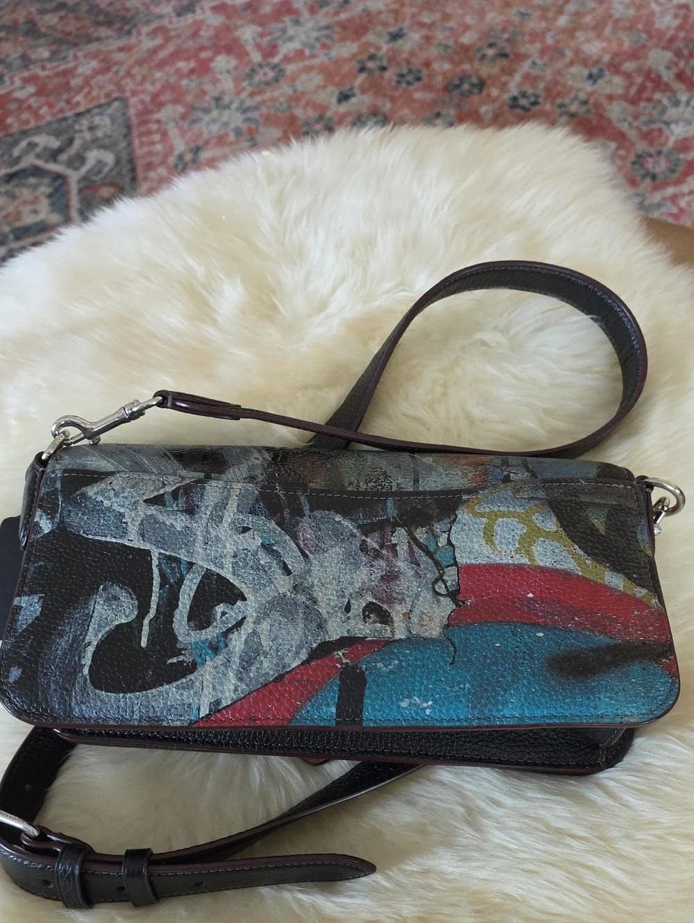 Fantastic Rare Coach X Mint + Serf Morgan Crossbody Bag 🖤🩶❤️🎁